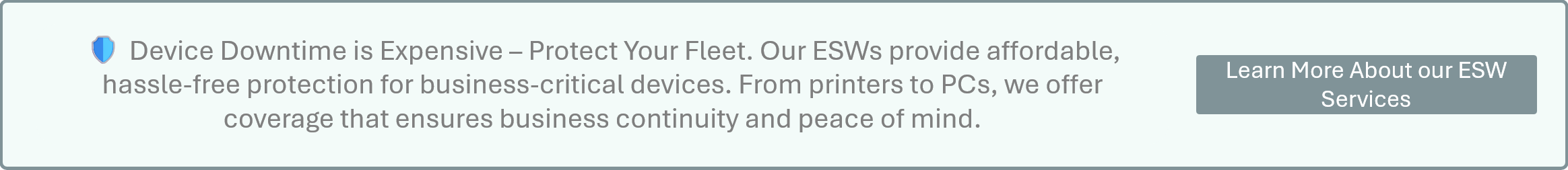 Extended Service Warranty Service Features