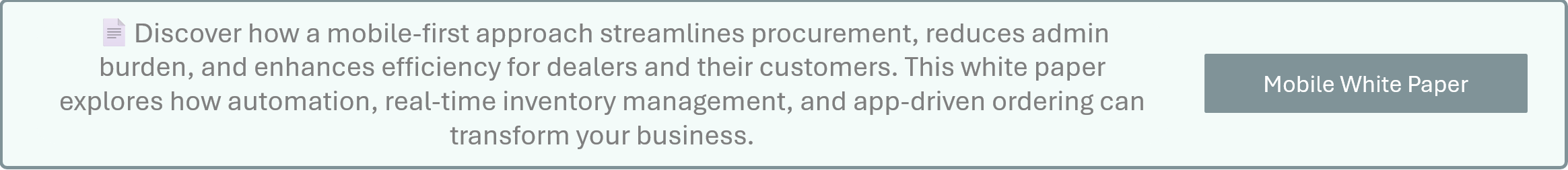 Mobile Ecosystem Advancing Procurement with Automation - White Paper